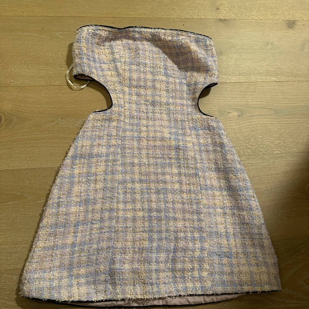 Atoir Plaid Mini Dress in Pastel Hues